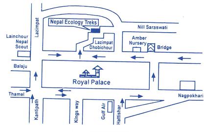 Map to find our office in Lazimpat, Kathmandu, Nepal
